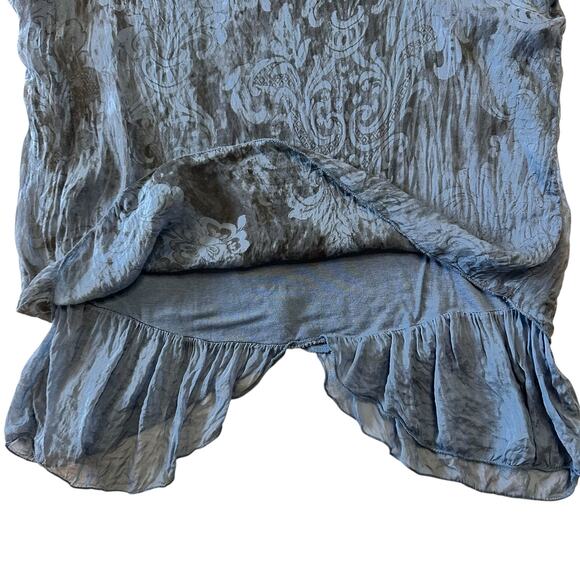 Carla Conti 100% Italian Silk Boho Sleeveless Printed Blouse Size Medium - Picture 4 of 8